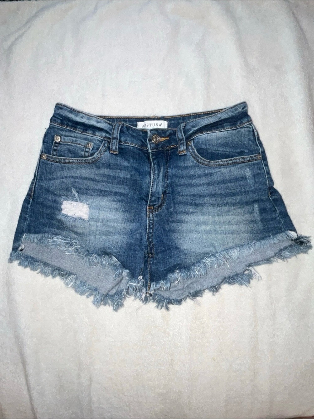 JUST USA frayed Jean Shorts